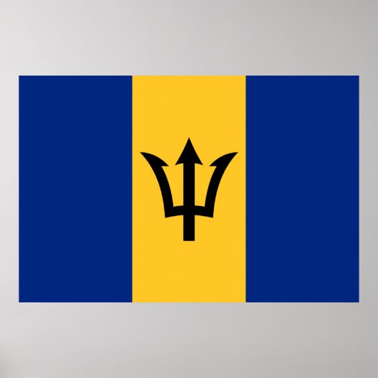 Patriotische Flagge von Barbados Poster (Vorne)