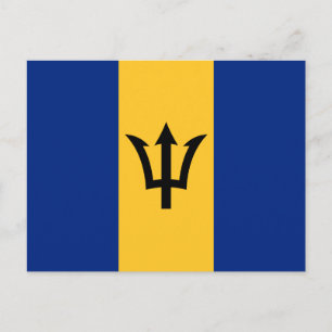 Patriotische Flagge von Barbados Postkarte