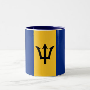 Patriotische Flagge von Barbados Zweifarbige Tasse