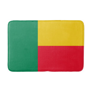 Patriotische Flagge von Benin Badematte