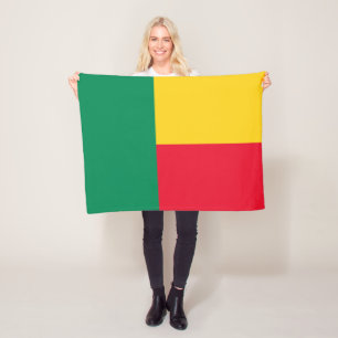 Patriotische Flagge von Benin Fleecedecke