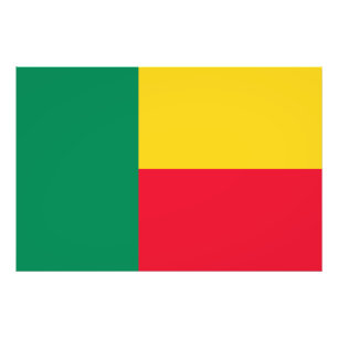 Patriotische Flagge von Benin Fotodruck