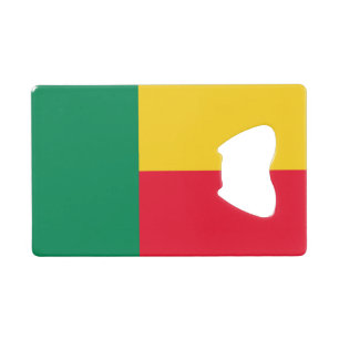 Patriotische Flagge von Benin Geldbeutel Flaschenöffner