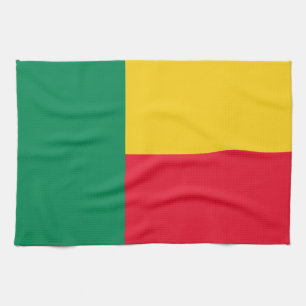 Patriotische Flagge von Benin Geschirrtuch