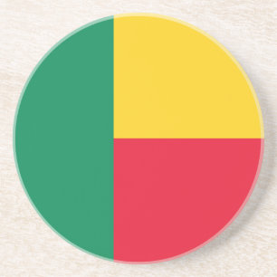 Patriotische Flagge von Benin Getränkeuntersetzer