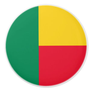 Patriotische Flagge von Benin Keramikknauf