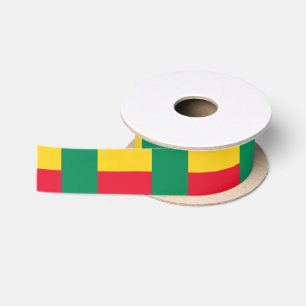 Patriotische Flagge von Benin Satinband