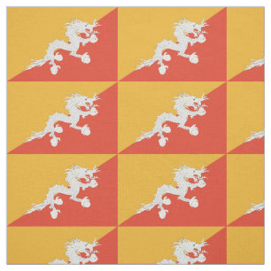 Patriotische Flagge von Bhutan Stoff