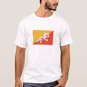 Patriotische Flagge von Bhutan T-Shirt