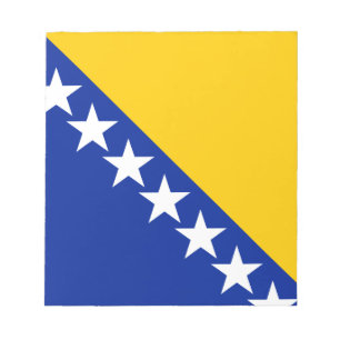 Patriotische Flagge von Bosnien Herzegowina Notizblock