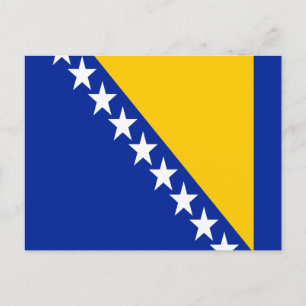 Patriotische Flagge von Bosnien Herzegowina Postkarte