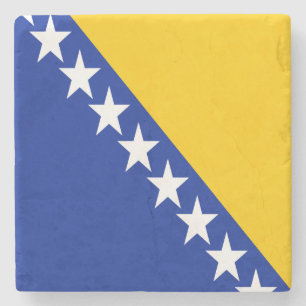 Patriotische Flagge von Bosnien Herzegowina Steinuntersetzer
