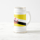 Patriotische Flagge von Brunei Bierglas (VorderseiteRechts)