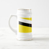 Patriotische Flagge von Brunei Bierglas (Links)