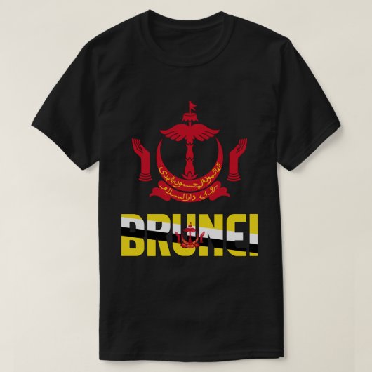 Patriotische Flagge von Brunei T-Shirt (Design vorne)