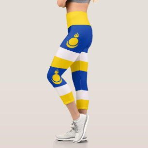 Patriotische Flagge von Burjatien Capri Leggings
