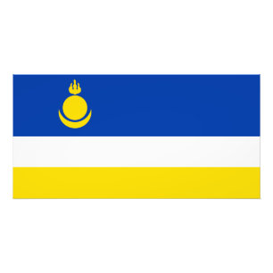 Patriotische Flagge von Burjatien Fotodruck