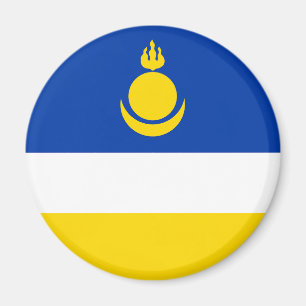 Patriotische Flagge von Burjatien Magnet
