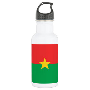 Patriotische Flagge von Burkina Faso Edelstahlflasche