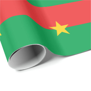 Patriotische Flagge von Burkina Faso Geschenkpapier