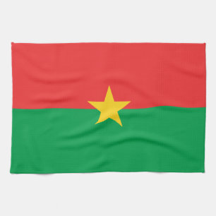 Patriotische Flagge von Burkina Faso Geschirrtuch