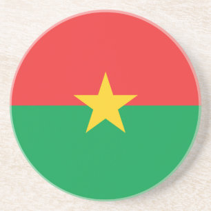 Patriotische Flagge von Burkina Faso Getränkeuntersetzer