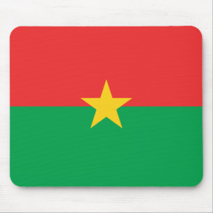 Patriotische Flagge von Burkina Faso Mousepad