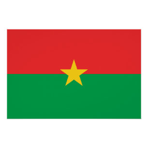 Patriotische Flagge von Burkina Faso Poster