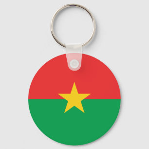Patriotische Flagge von Burkina Faso Schlüsselanhänger