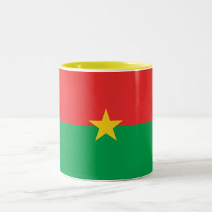 Patriotische Flagge von Burkina Faso Zweifarbige Tasse