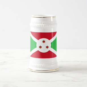 Patriotische Flagge von Burundi Bierglas
