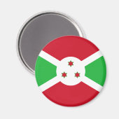 Patriotische Flagge von Burundi Magnet (Vorderseite/Rückseite)