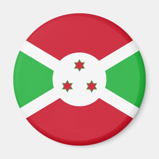 Patriotische Flagge von Burundi Magnet (Vorne)