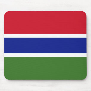 Patriotische Flagge von Gambia Mousepad