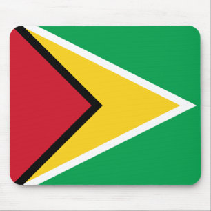Patriotische Flagge von Guyana Mousepad