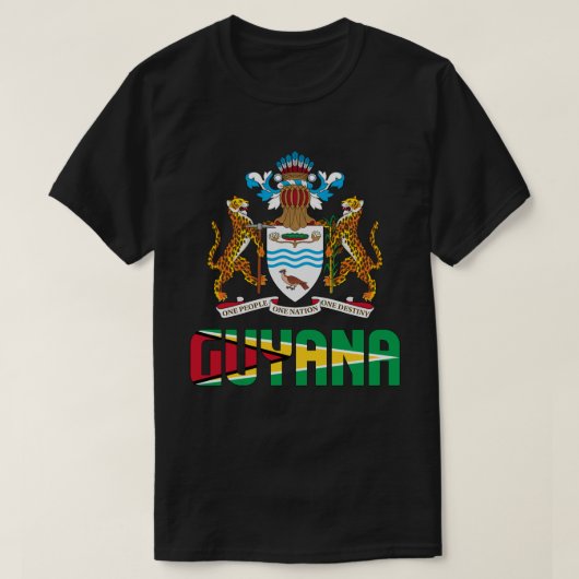 Patriotische Flagge von Guyana T-Shirt (Design vorne)