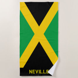 Patriotische Flagge von Jamaika Strandtuch