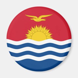Patriotische Flagge von Kiribati Magnet