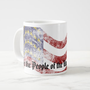 Patriotische Flagge wir die Leute Jumbo-Tasse