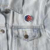 Patriotische Flaggen-Blumenillustration Button (Beispiel)