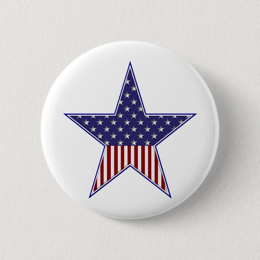 Patriotische Flaggengestaltung der USA Button (Vorderseite)