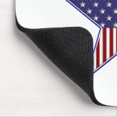 Patriotische Flaggengestaltung der USA Mousepad (Ecke)