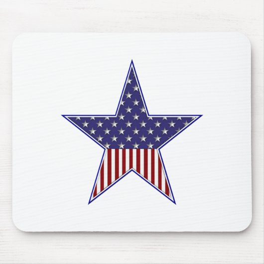 Patriotische Flaggengestaltung der USA Mousepad (Vorne)