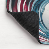 Patriotische Flaggenwelle Mousepad (Ecke)