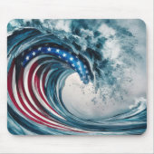 Patriotische Flaggenwelle Mousepad (Vorne)