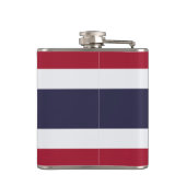 Patriotische Flasche mit Flagge Thailands Flachmann (Rückseite)