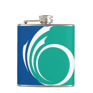 Patriotische Flasche mit Flagge von Ottawa, Kanada Flachmann