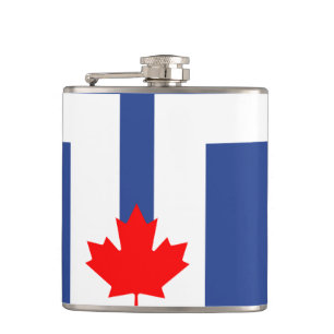 Patriotische Flasche mit Flagge von Toronto, Kanad Flachmann