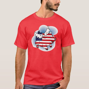Patriotische Fliegen-Schweine - 4.-4. Julith von T-Shirt