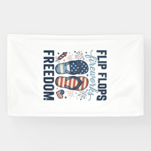 Patriotische Flip Flops Feuerwerk Freiheit Shirt D Banner
